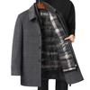 Autumn and Winter Down Lining Removable Double-sided Woolen Coat for Men, Middle-aged and Elderly Woolen Coats, Mid-length Woolen Coats for Dads