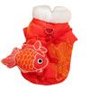 Pet Chinese New Costume Dog Cat Vest Cotton Outfit Fish Jumping Style Festive Wear
