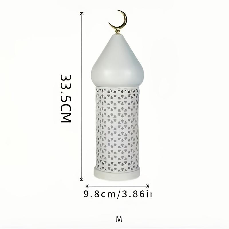 Набор фонарей Ramadan Kareem Белый Марокканский Стиль Металлический Полый с Золотым Полумесяцем Мубарак Домашний Настольный Праздничный Декор
