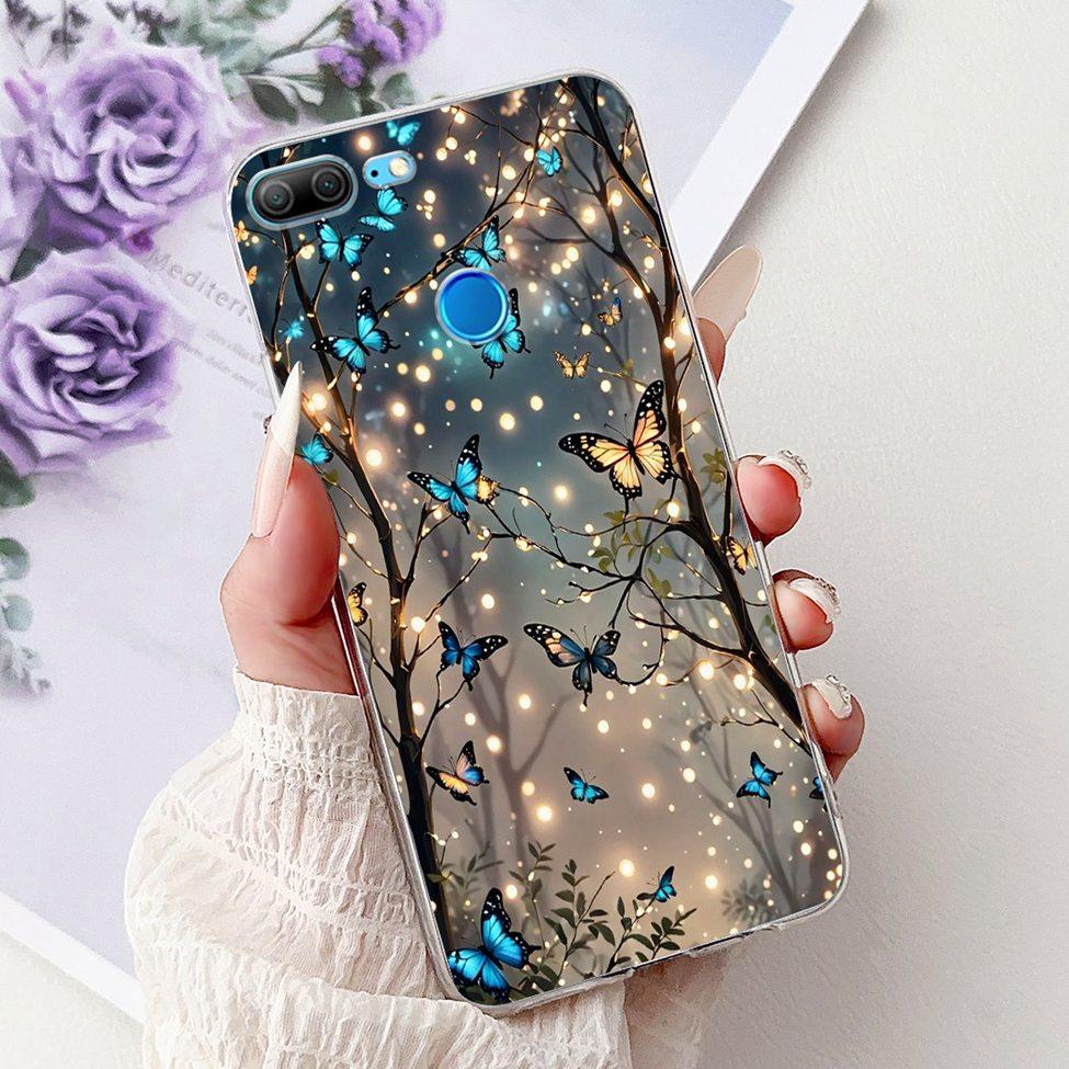Прозрачный чехол для Honor 9 Lite Милый Кот Модные Цветы Смешная Расписная Задняя Крышка Для Чехла Телефона Honor 9Lite LLD-L21 LLD-L31 LLD-L11
