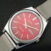 ВОССТАНОВЛЕННЫЕ ВИНТАЖНЫЕ SEIKO 5 АВТОМАТИЧЕСКИЕ 6309A ЯПОНИЯ МУЖСКИЕ ЧАСЫ С КРАСНЫМ ЦИФЕРБЛАТОМ a434688-2