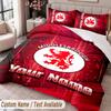 Middlesbrough FC Printed Bedding Set Custom Name Text 1 Duvet Cover 2 Pillowcases For Bedroom