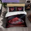 Sunderland Football 3 Piece Bedding Set Soft Duvet Cover Set with Pillowcases Printed Bedroom Decor Set for Home
