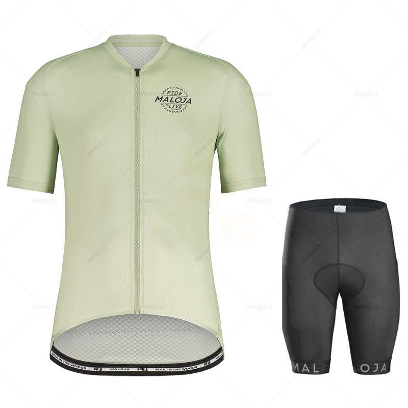 Maloja Team Cycling Jersey Set Summer MTB Bicycle Clothing Racing Bike Clothes Sports Cycling Suit New