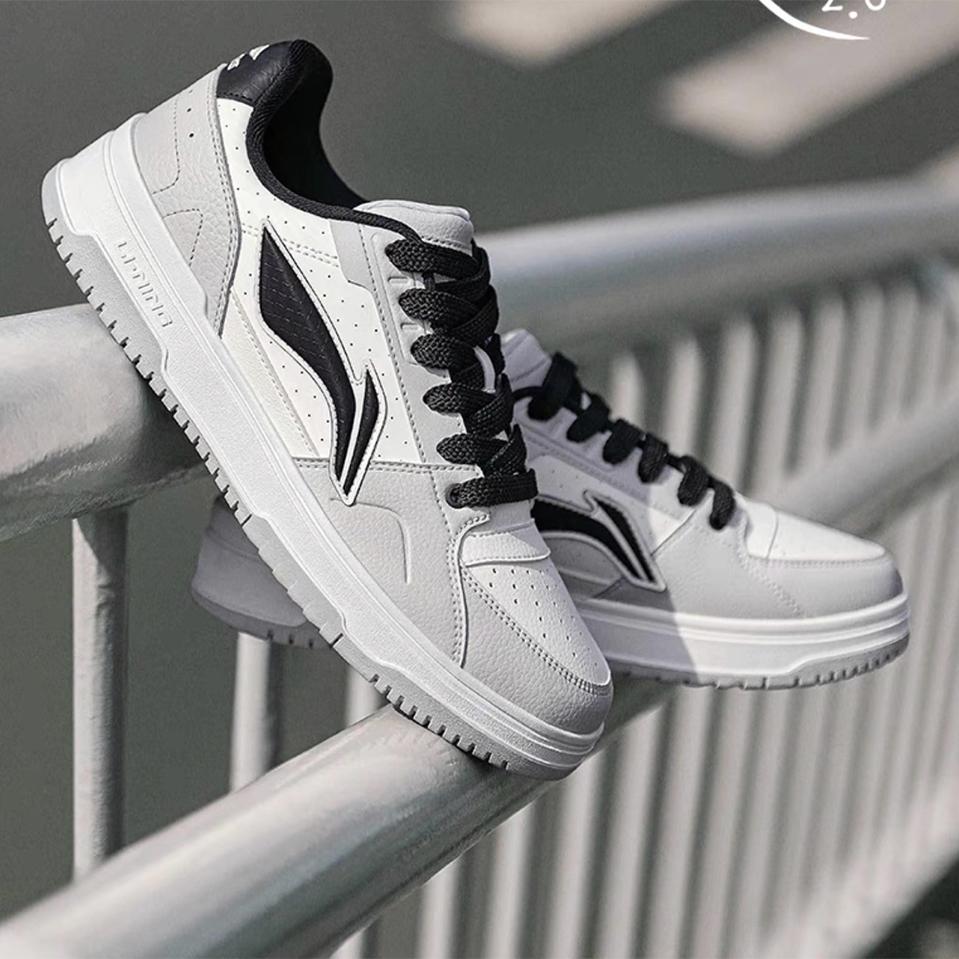 Li Ning Tian Ji 2.0 мягкие амортизирующие низкие кроссовки для скейтбординга мужские белые серые черные AGCT345-1