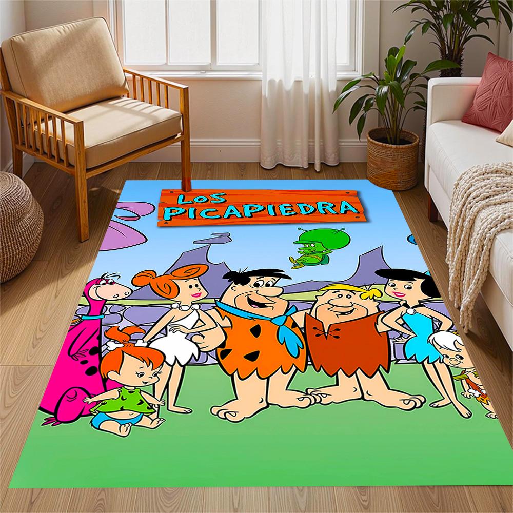 Tayo's Colorful Bus Parade Themed Anti-Slip Rugs - Polyester Home Decor, Suitable for Bedrooms, Living Rooms, Doorways, Studios, and Decorations