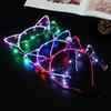 1Pcs Glowing Cat Ears Headdress Colorful Flash Garland Hairbands Women Girl LED Neon Birthday Wedding Party Supplies