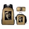 Skibidi toilet man schoolbag titan monitor man backpack satchel pencil case three-piece set