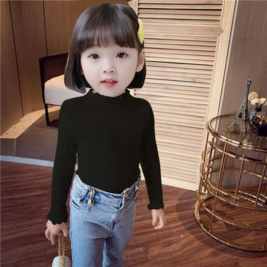 Кружевная футболка с длинным рукавом для девочек - Легкий весенне-осенний топ в корейском стиле