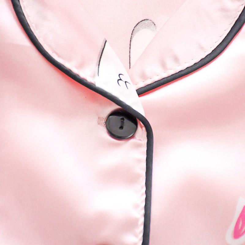 Autumn Baby Kids Girls Boys Long Sleeve Cartoon Rabbit Blouse+Pants Pajamas Sleepwear Set