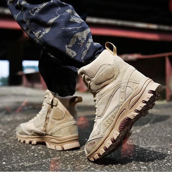 Тактические боевые ботинки, мужские походные ботинки, альпинистская обувь из натуральной кожи
