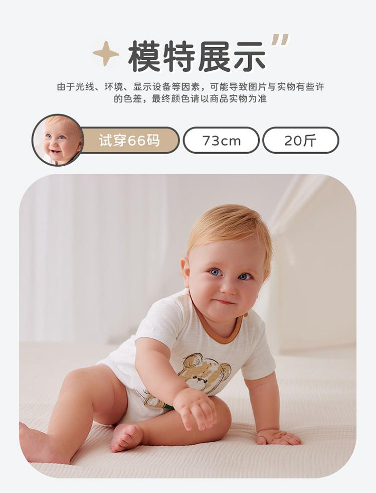 [A-class bag fart clothes] Rabi baby triangle jumpsuit made of pure cotton for male and female babies, 25 summer newborn clothes