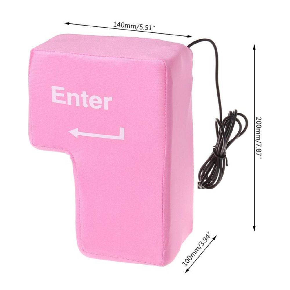 Подушка для рабочего стола Большая клавиша Enter USB-клавиатура Компьютерная клавиша Enter USB-кнопка вентиляции Офисные принадлежности
