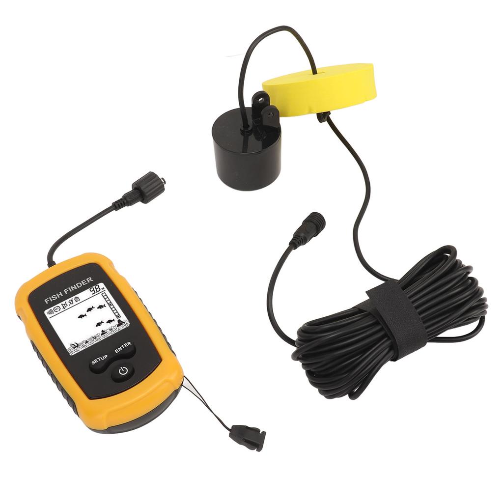 Portable Fish Depth Finder LCD Display Handheld Fish Finder 200khz Sonar Frequency Castable Kayak
