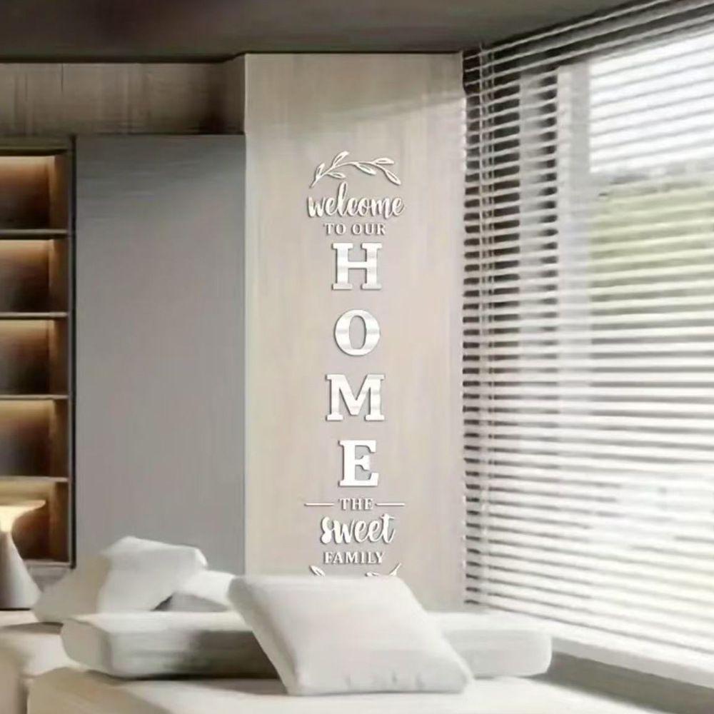 Multicolor Wall Decals Mirror Surface Entrance Decorative Decal Creative Wall Art Study