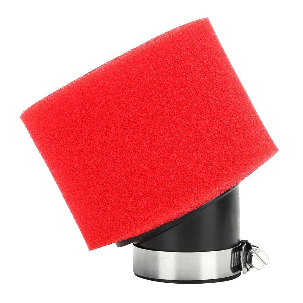 38mm 1.5in 45 degrees  Angled Foam Air Filter Capsule Cleaner for CRF50 XR50 CRF ATV PIT DIRT BIKE 110cc 125cc Red