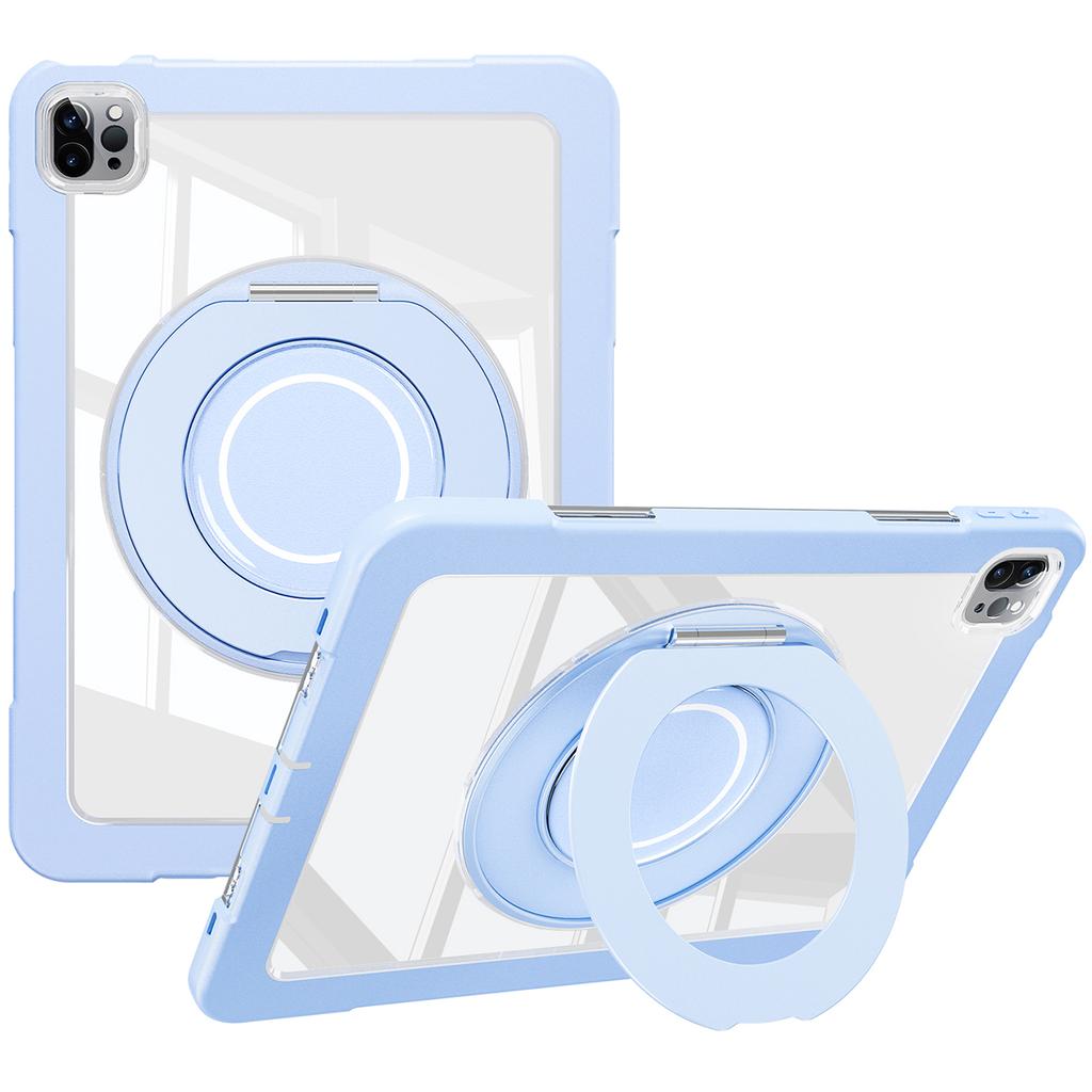 Для iPad Про 11 (2022)/(2021)/(2020)/Воздух (2022)/(2020) Чехол-подставка с вращением, ПК+силикон, противоударный чехол для планшета
