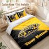 Custom Name Bedding Set 3 PiecesBoston Bruins Print Duvet Cover + 2 Pillowcases Soft Bed Decor