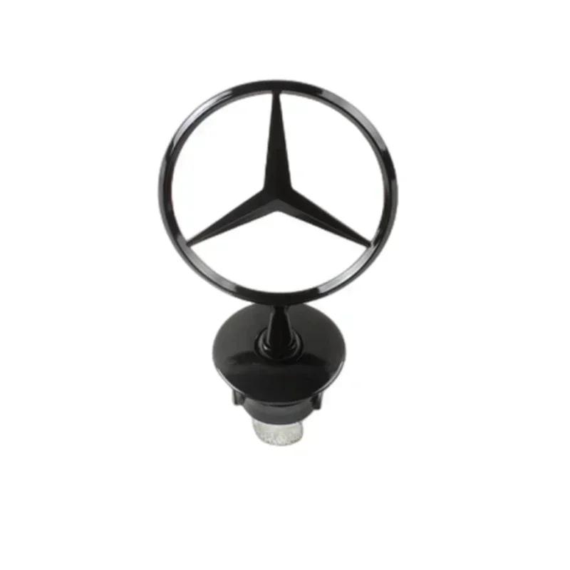 BAK1 3D Front Bonnet Hood Emblem Metal Badge for Mercedes Benz W204 W205 W202 W203 W208 W210 W220 GLA CLA GLC GLK GLE Car Accessories