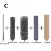 One Pole Multi-head 2.5m Chicken Feather Duster Retractable Fiber Duster Chenille Dusting Brush