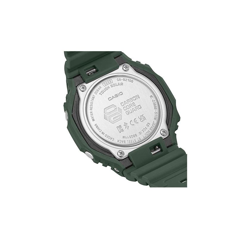 Casio G-SHOCK Классическая серия Octagon Защита сердечника из углеродного волокна Водонепроницаемый и ударопрочный Механизм Кварцевый механизм Ремешок из смолы GA-B2100-3APR