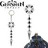 Game Genshin Impact II Capitano Cosplay The Captain Brooch Keychain Badge Pin Key Chain Jewelry Keyring Accessories Halloween