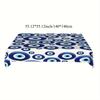 Soft and elegant Mediterranean eye-catching tablecloth - Blue and white design, made of polyester material.