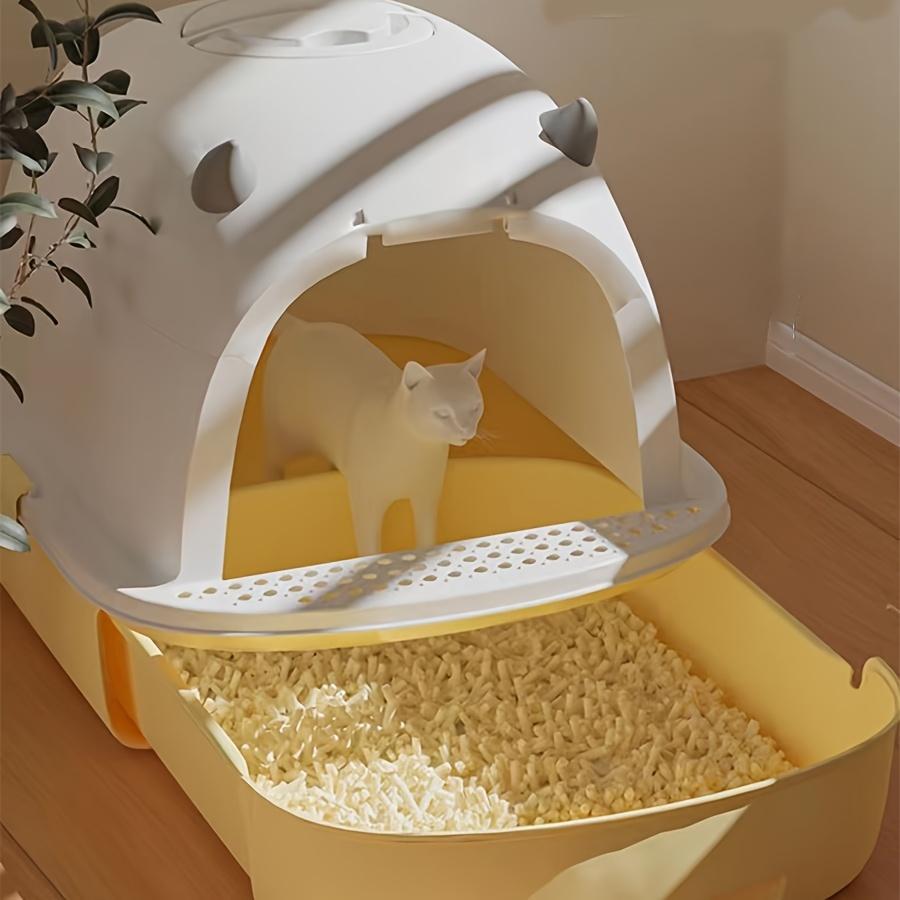 Полностью закрытый туалет для кошек с защитой от брызг, туалет для домашних животных с защитой от запаха для домашних кошек