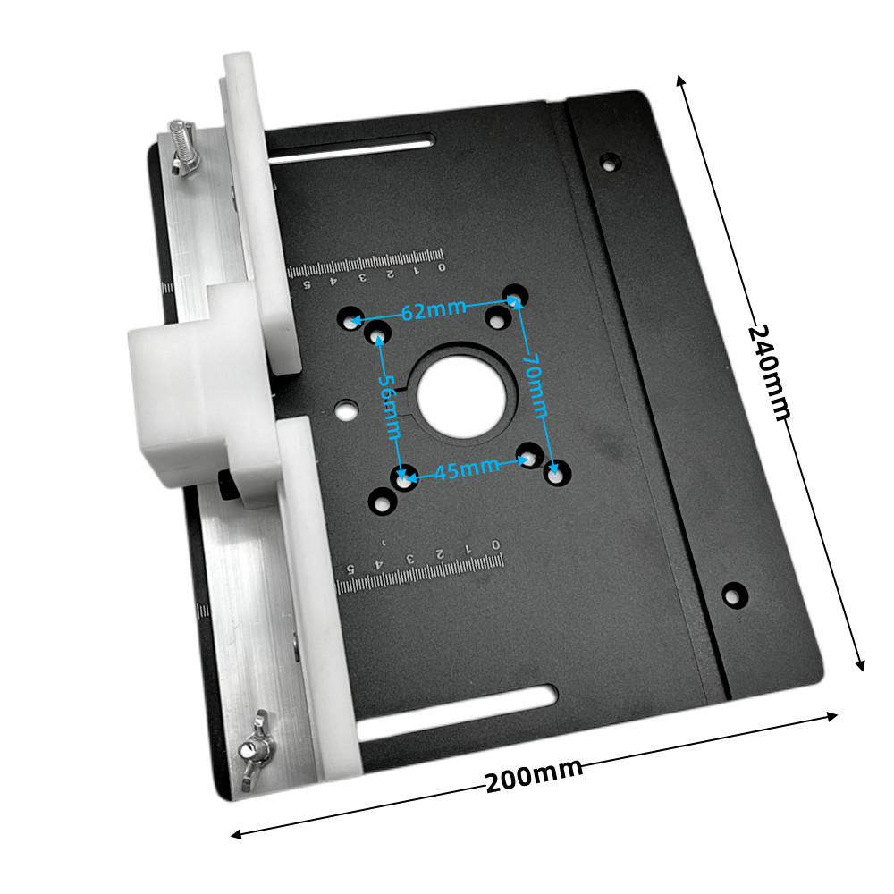 Aluminum Router Lift Kit, Router Plate for 65mm Diameter Motors, Woodworking Router Table Accessory