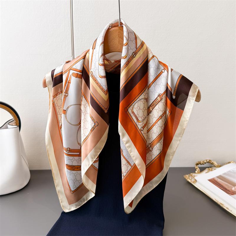 Luxury Paisley Print Shawl Square Scarf for Women Hijab Fashion Wraps Neckerchief Female Hair Bands Ribbon Headband Bandana