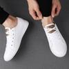 Popular Small White Shoes Fashion Men's Shoes Full Leather Low Top Board Shoes Tread Flat Casual Shoes