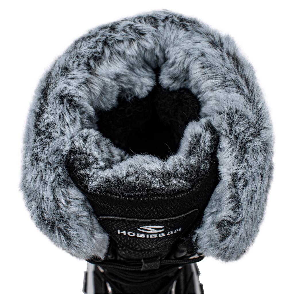 HOBIBEAR Женские зимние ботинки Нескользящая уличная обувь Зимние водонепроницаемые ботинки Теплая подкладка из искусственного меха Удобная обувь для женщин