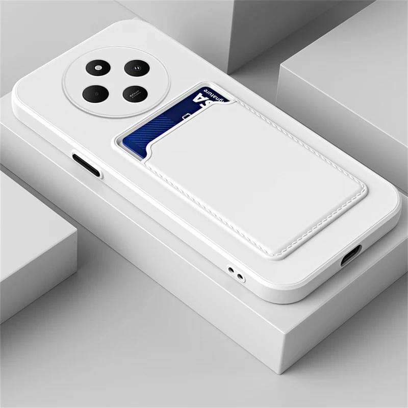 Luxury Silicone Case For Xiaomi Redmi 14C 4G Wallet Card Holder Phone Cover For Xiomi Redmy Readmi 14 C C14 Shockproof Coque hon