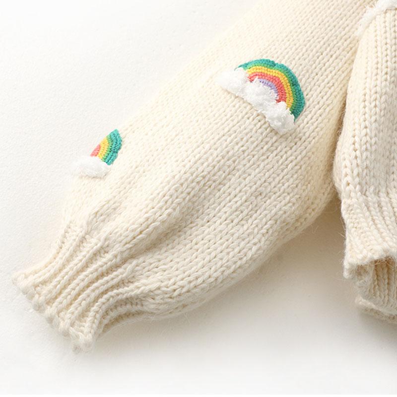 Толстые вязаные топы ручной работы, женский модный укороченный вязаный кардиган, свитер 90-х годов, Радужная уличная одежда C-048