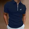 Men Clothes Summer Fashion Short Sleeve Sport Stripe Zipper Polo Shirt .
