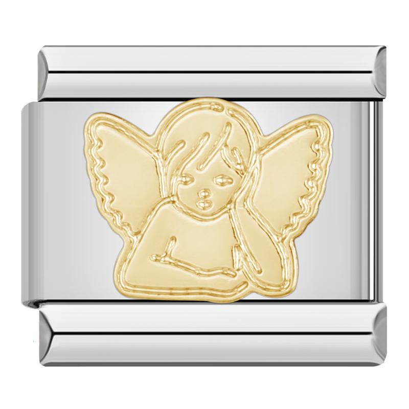 Hapiship Rose Lucky Dream Heart Иисус Молния Полиция Итальянские очаровательные звенья подходят для браслета из нержавеющей стали 9 мм Изготовление ювелирных изделий DJ043