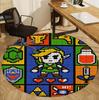 The Legend of Zelda Pattern Round Rug, Indoor/Outdoor Mat, for Picnic, Gameroom, Bedroom, Office, Living Room, Home Decor Carpet, Birthday Gift