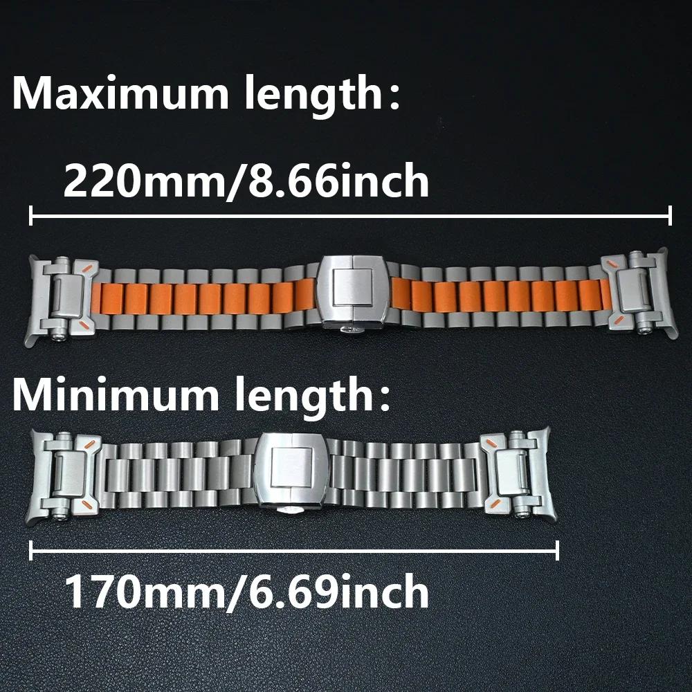 Titanium Luxury Bracelet for Samsung Galaxy Ultra Watch 47mm Metal Band for Galaxy WATCH Ultra 316L Stainless Steel Buckle Strap