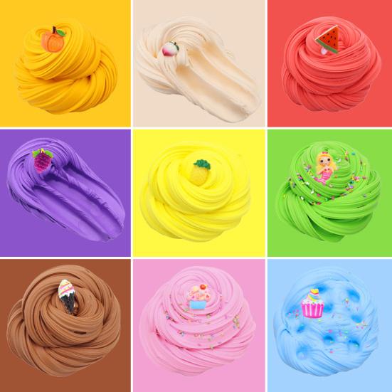 Набор слаймов для детей, игрушка для снятия стресса, 50 мл, мягкие и пушистые слаймы