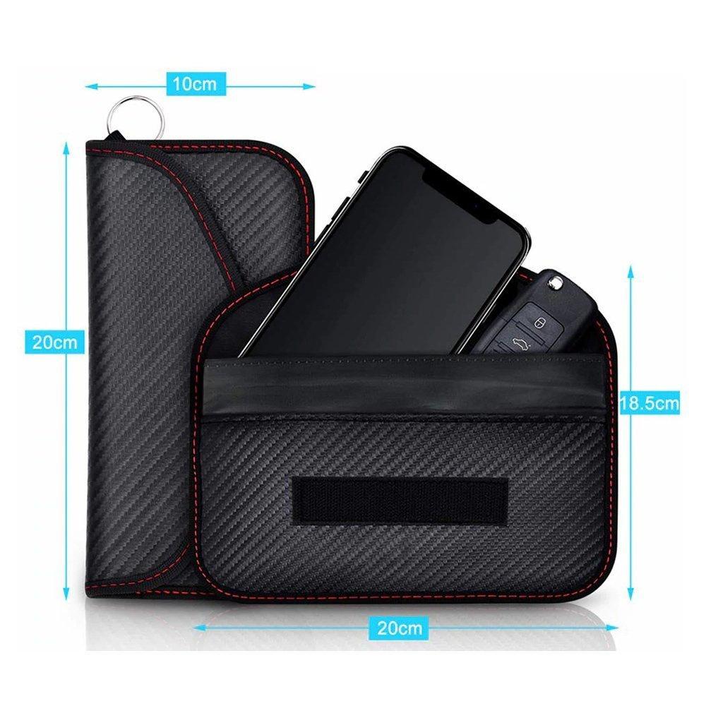 Horizontal Faraday cage case for keys, payment cards, smartphones