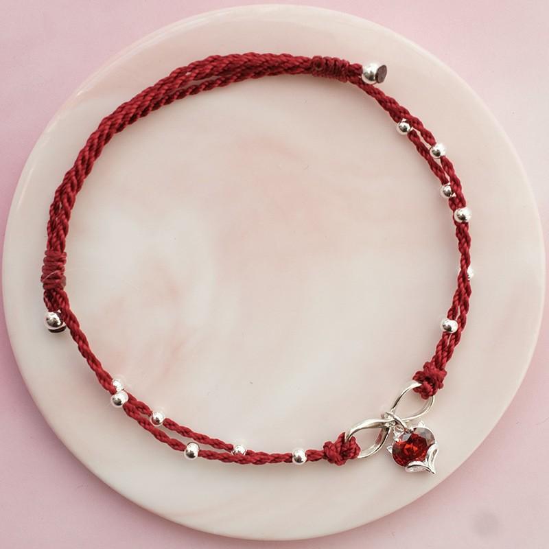 PANJBJ Серебристый цвет 925 пробы Браслет на щиколотку Mosubi с цирконами для женщин и девушек Простота Ретро Изысканные украшения Подарок на день рождения Дропшиппинг