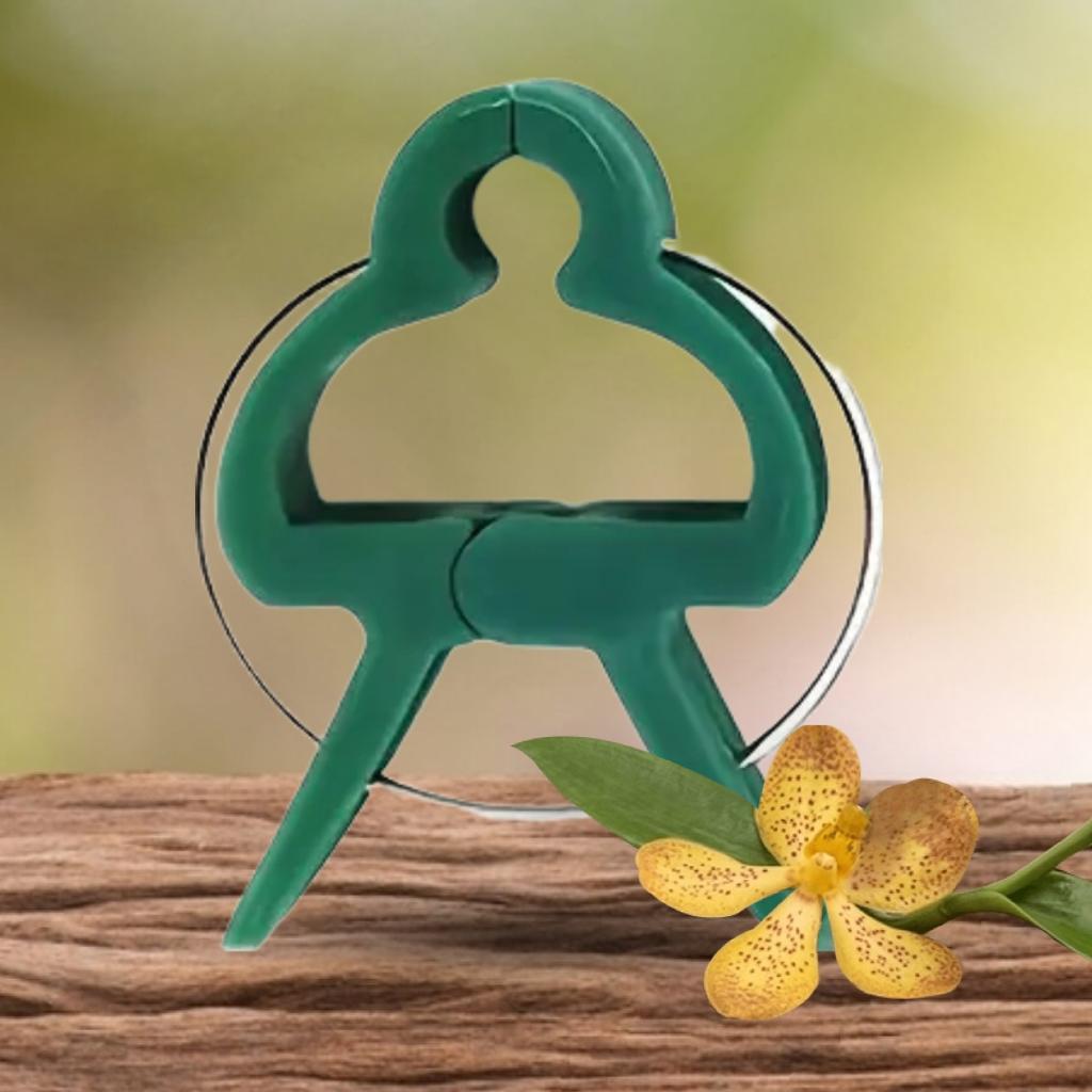 50 шт. Зеленые клипсы для поддержки растений, Клипсы для томатов, огурцов, виноградной лозы, Пластиковые садовые стяжки для растений, Прочный держатель для веток