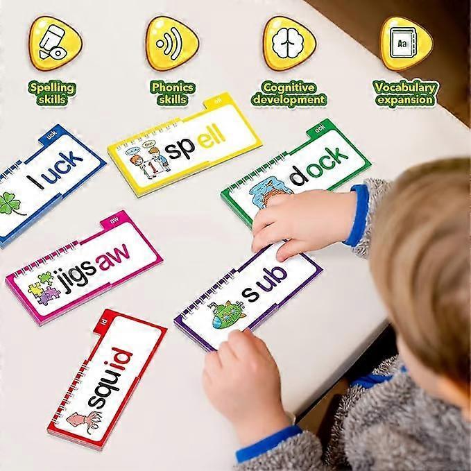 30 Read and Rhyme Flip Books, Word Families Flash Cards, ABC Vocabulary Flash Cards, Educational Reading Games
