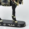 Retro Horse Statue Desktop Artistic Horse Figurine with Base Golden Painted Resin Horse Sculpture for Shelf Mantel Cabinet Display