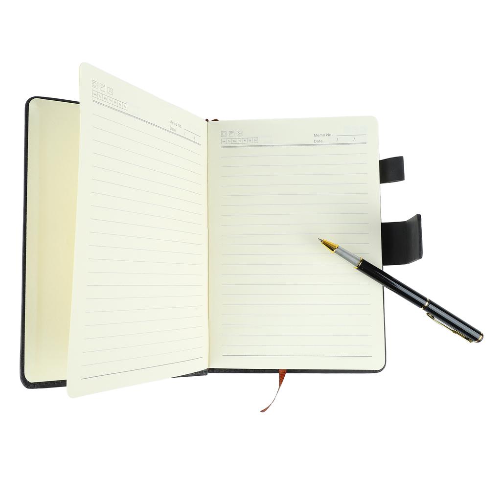 Блокнот А5 Обложка из ПУ кожи Гладкая Бумага с защитой от растекания чернил Плотная бумага Блокнот в линейку с пеналом для