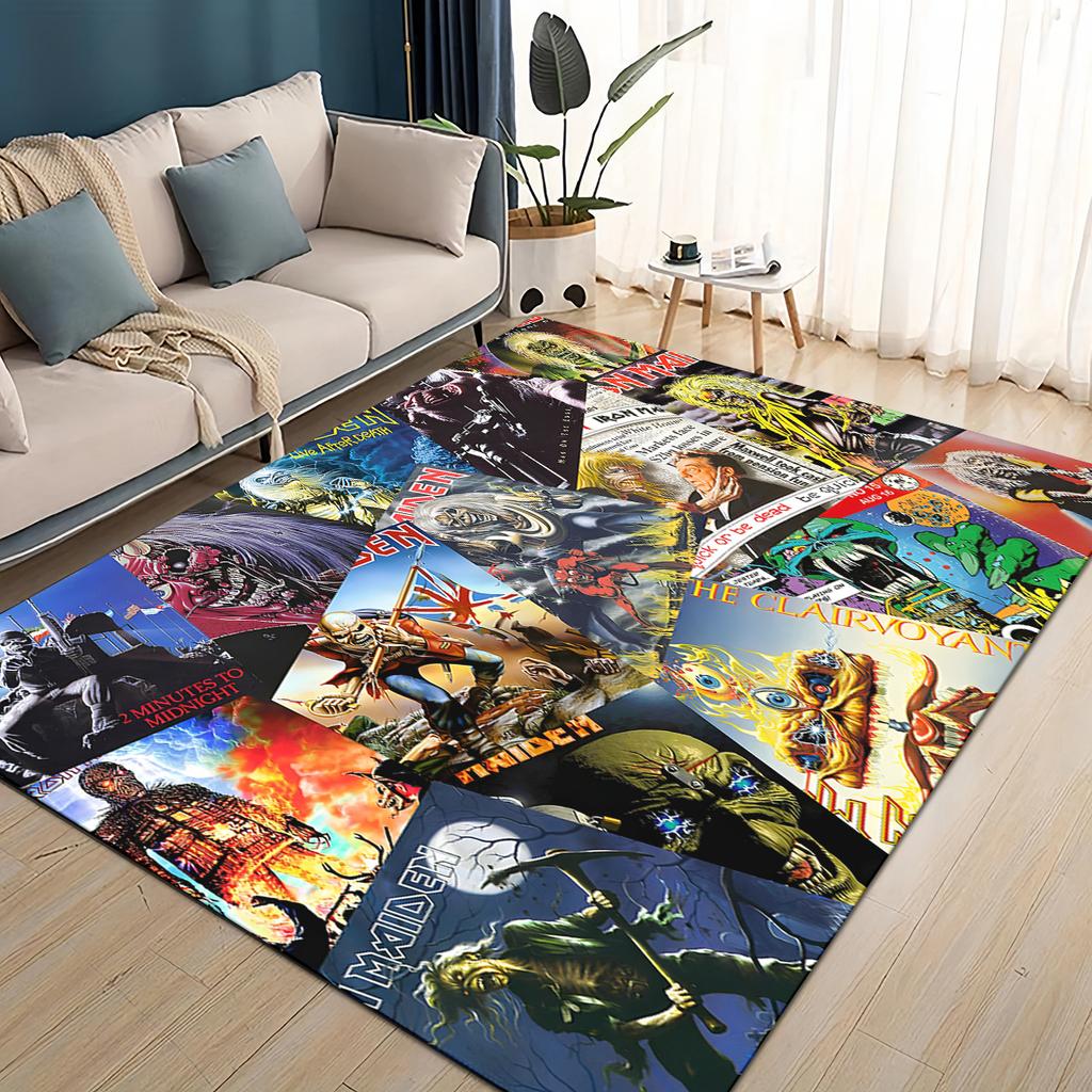 3D I-RON M-Maidens Meital Band Ковер Коврик для Гостиной Спальни Дома Украшение Дивана, Детский Игровой Нескользящий Напольный Коврик