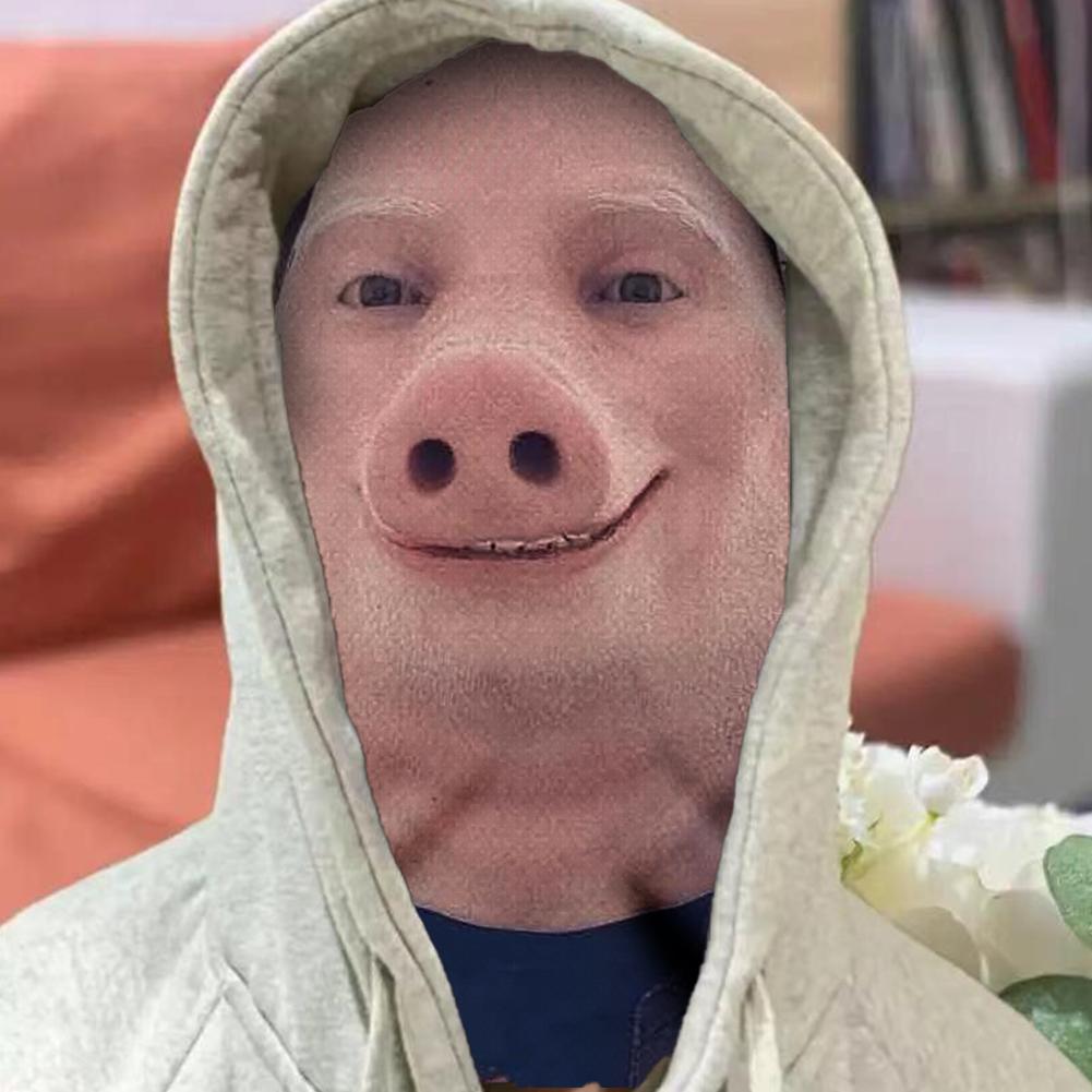 Интересная бесшовная маска-балаклава с 3D-печатью John Pork Улыбающийся Вечеринка Косплей Реквизит Защитный щит от УФ-излучения Узор Роналду Коспле