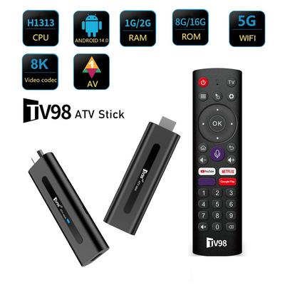 Android 14.0 TV Stick 8K WiFi6 2.4/5G Smart TV Stick 2 ГБ 16 ГБ сетевой медиаплеер TV Dongle для YouTube Google NETFLIX