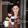 kwmobile 2x Neoprene Cup Holders - Cup Sleeves for Coffee, Tea, and Hot Drinks, Anti-Scald, BlackNavy