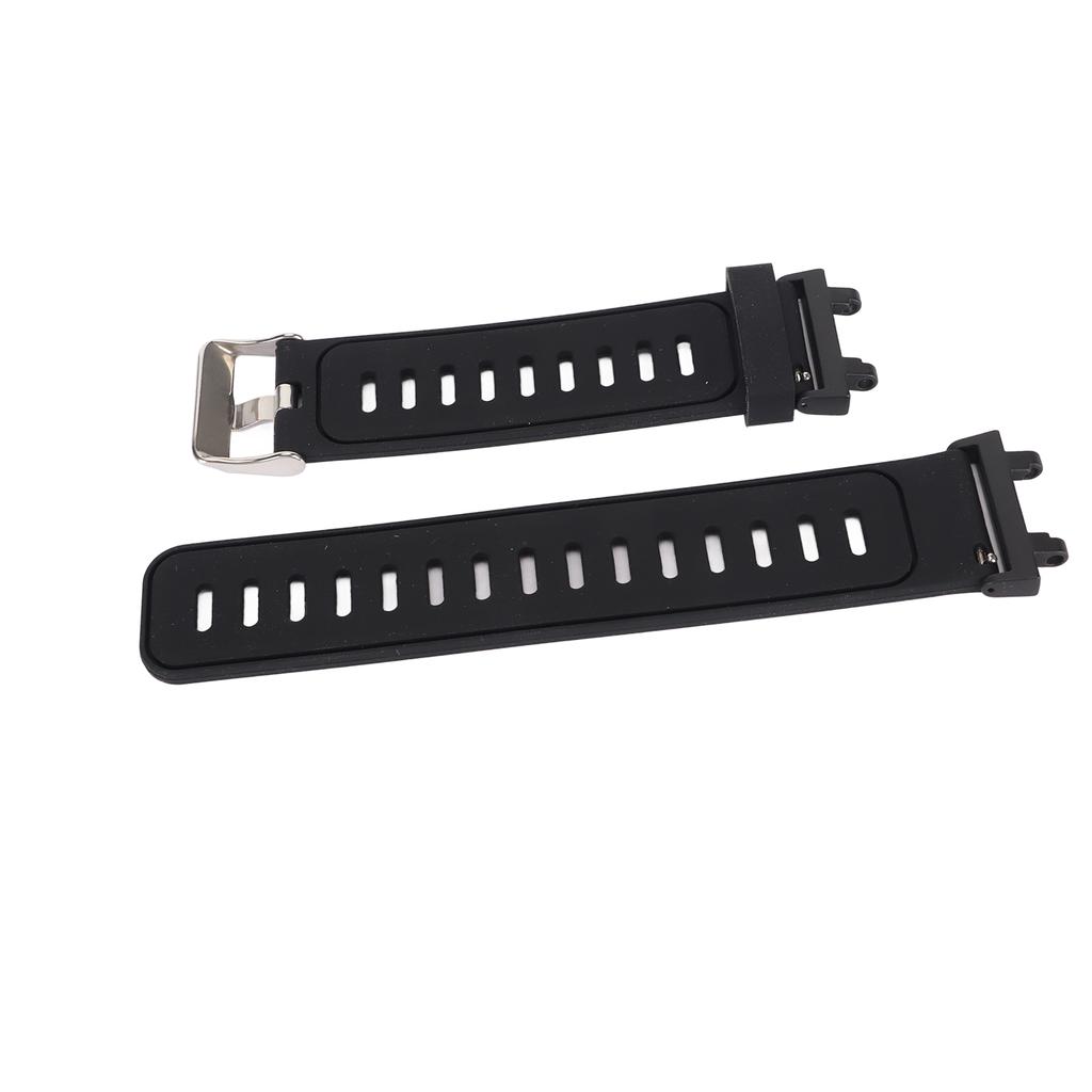 Soft Silicone Watch Strap Adjustable Replacement Band Accessory Fit for Amazfit T Rex 2 Smart Watch Black and Red
